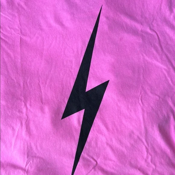 Aviator Nation Pink Lightning Bolt T-Shirt, size Medium - Picture 2 of 6